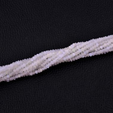 white moonstone rondelle beads