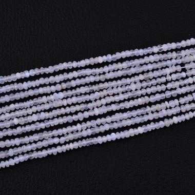 white moonstone rondelle beads