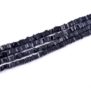black spinel square beads