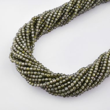 green zirconia faceted beads