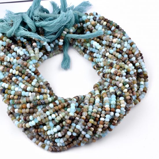 peruvian opal rondelle beads