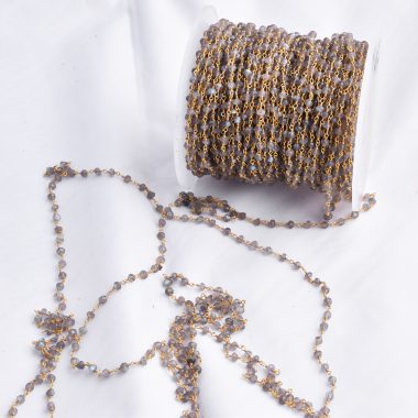 labradorite beaded rosary chain