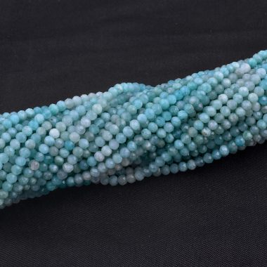 micro amazonite rondelle beads