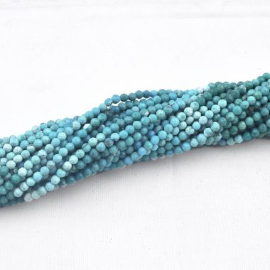 tiny turquoise faceted beads
