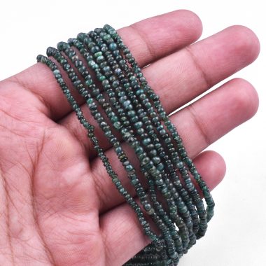 tiny emerald smooth beads