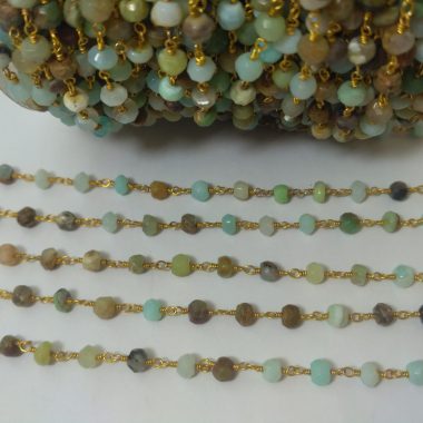 peruvian opal beaded rosary