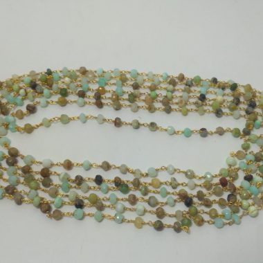 peruvian opal beaded rosary