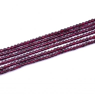 red garnet round beads