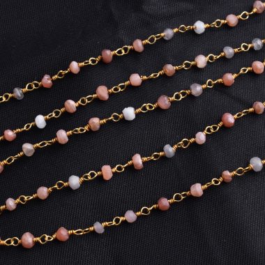 multi moonstone rosary chain