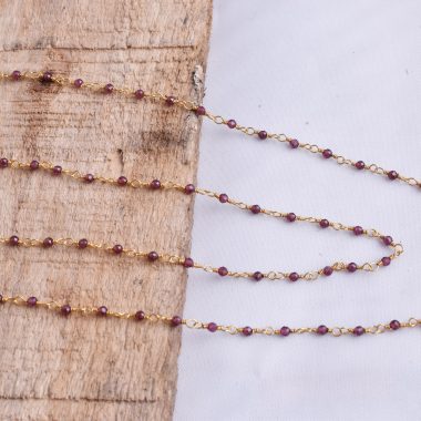 red garnet rosary chain