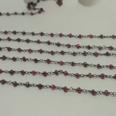 ruby gemstone beaded rosary