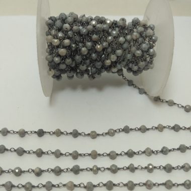 grey moonstone rosary chain