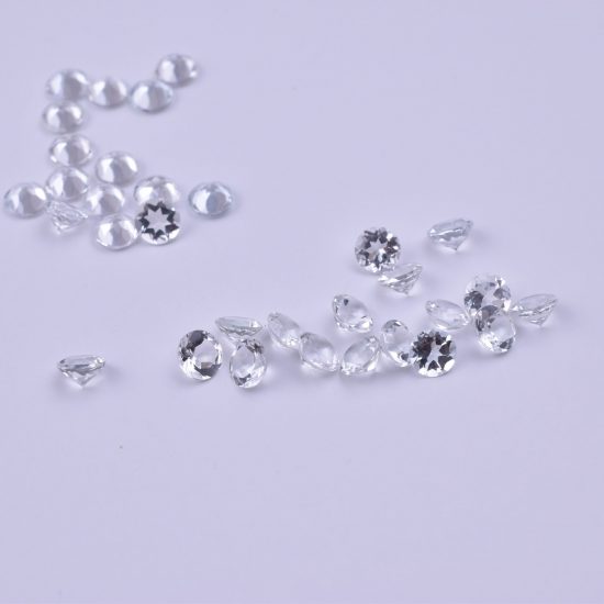 2mm crystal quartz round cut