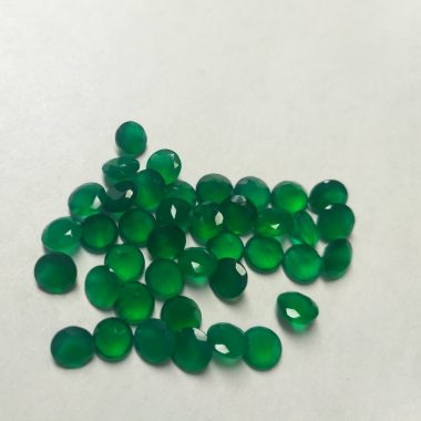 4mm green onyx round cut