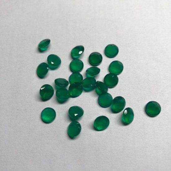 3mm green onyx round cut