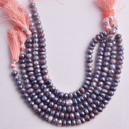 chocolate moonstone silverite beads