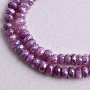 ruby moonstone silverite beads