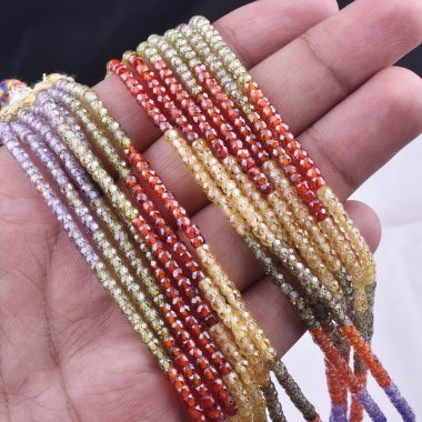 multi zircon beads necklace
