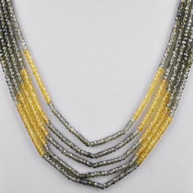 yellow green zircon necklace