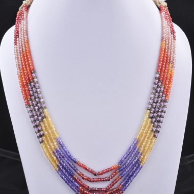 zircon gemstone beads necklace