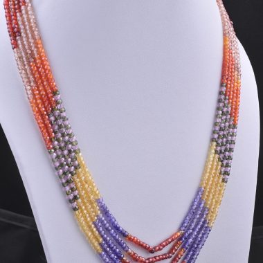 zircon gemstone beads necklace
