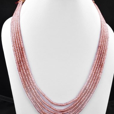 brown zircon beads necklace