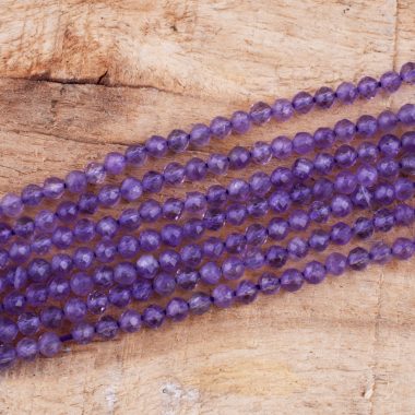amethyst faceted gemstone beads