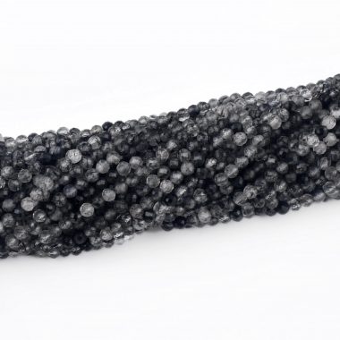 black rutile gemstone beads