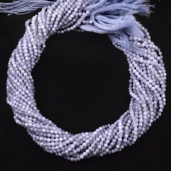 micro blue chalcedony beads