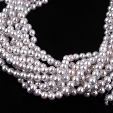 pearl round gemstone beads