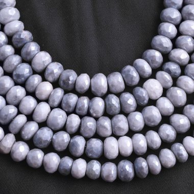 grey moonstone silverite beads