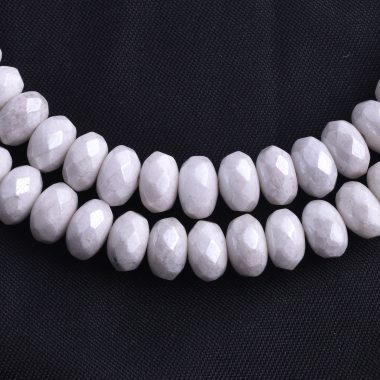 white moonstone silverite beads