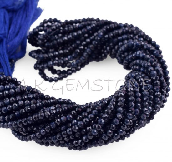 micro blue sapphire beads