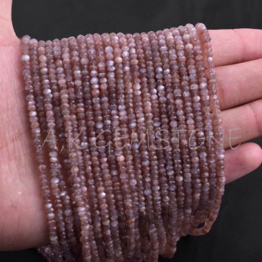 chocolate moonstone faceted beads