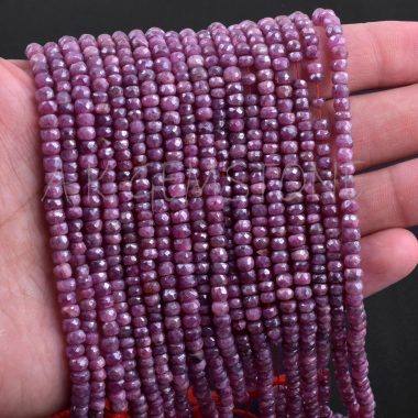 red corundum ruby beads