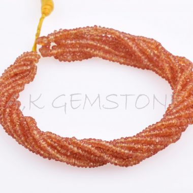 orange sapphire gemstone beads