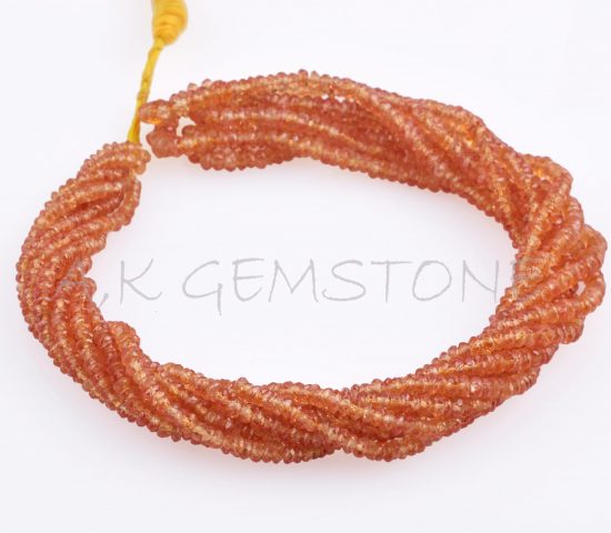 orange sapphire gemstone beads