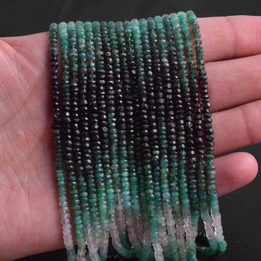 emerald shaded gemstone beads