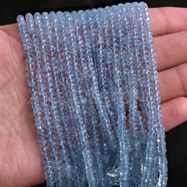 blue aquamarine gemstone beads