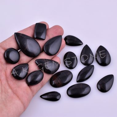 free size black obsidian cabochon
