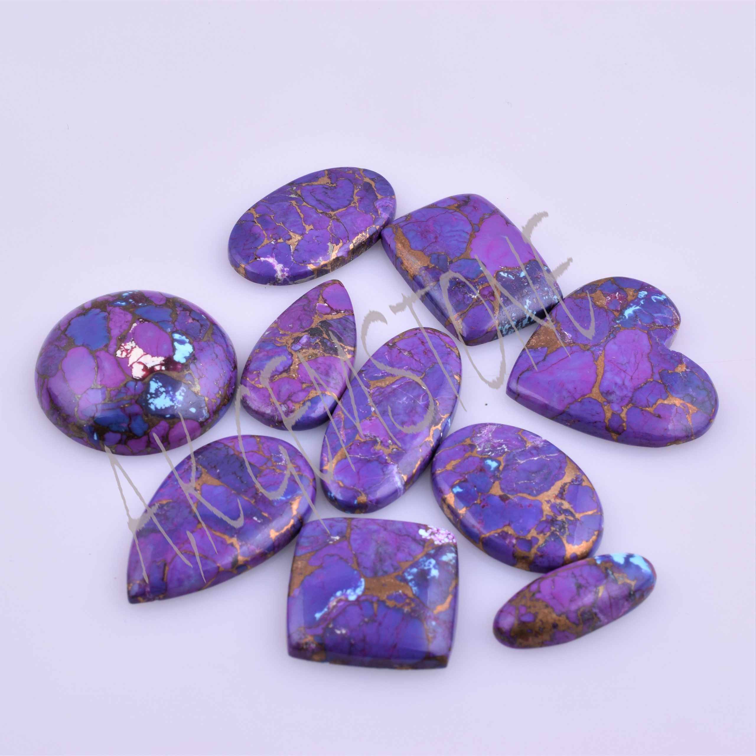 Details about   100 Pieces 8x12 mm Pear Natural Purple Copper Turquoise Cabochon Loose Gemstone