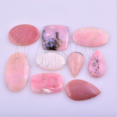 pink opal smooth cabochon
