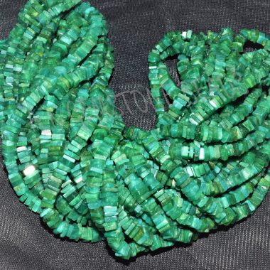 dark emerald square beads