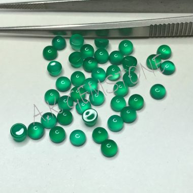 5mm smooth green onyx