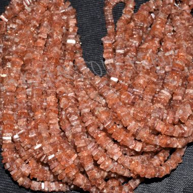sunstone heishi square beads