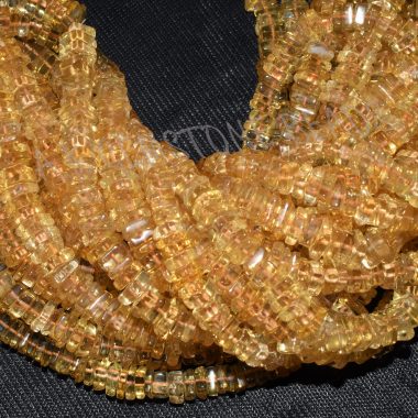 citrine square beads