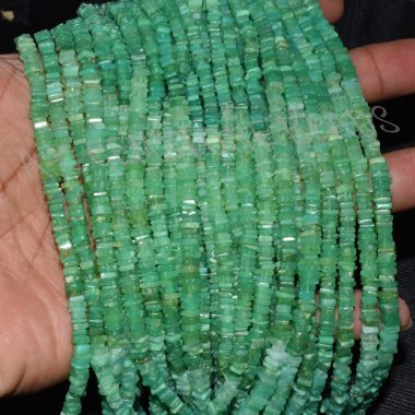 green chrysopress square beads