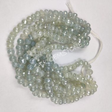 faceted aqua chalcedony beads