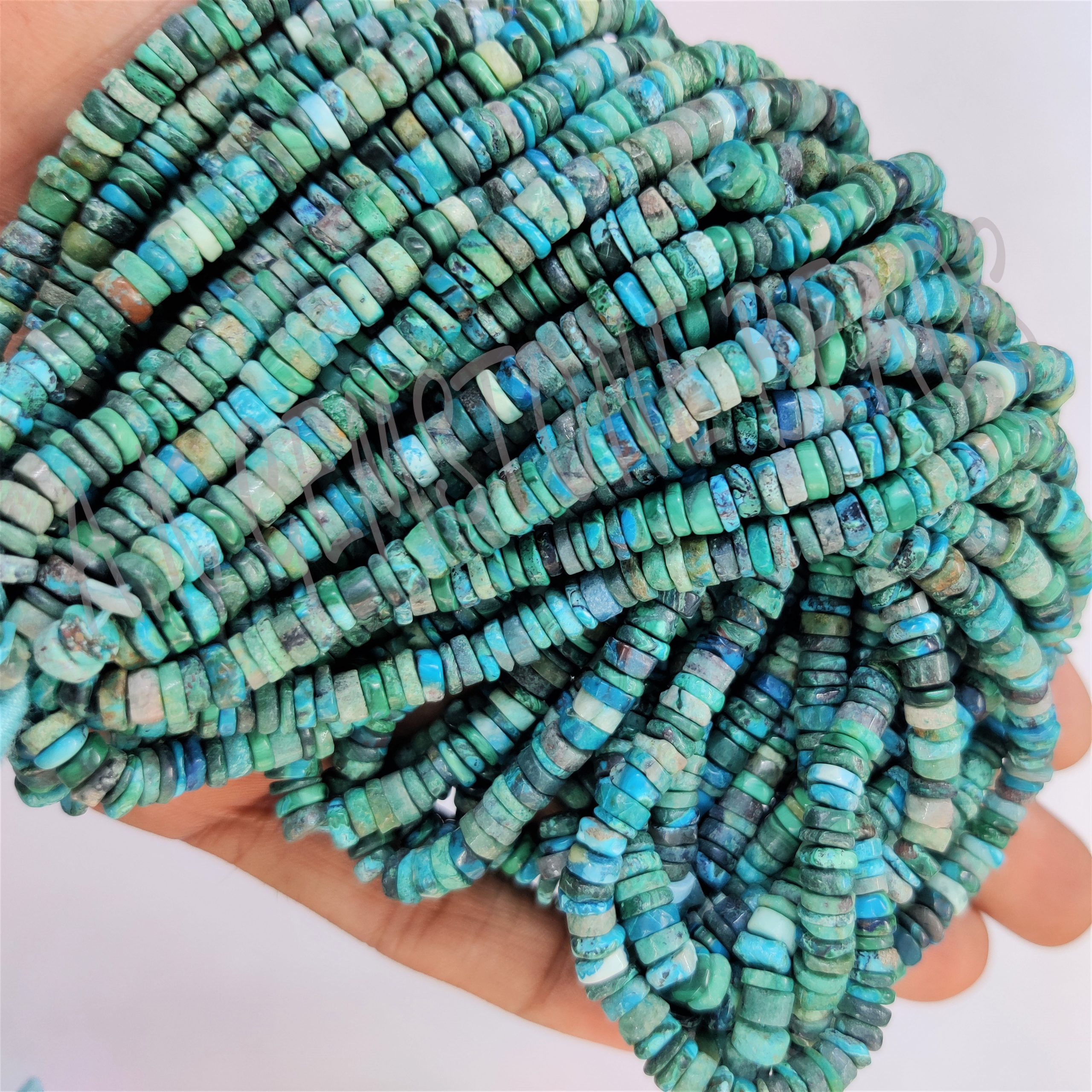 natural chrysocolla smooth tyre