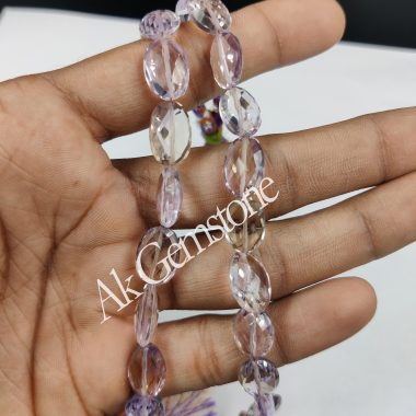 purple ametrine oval bead